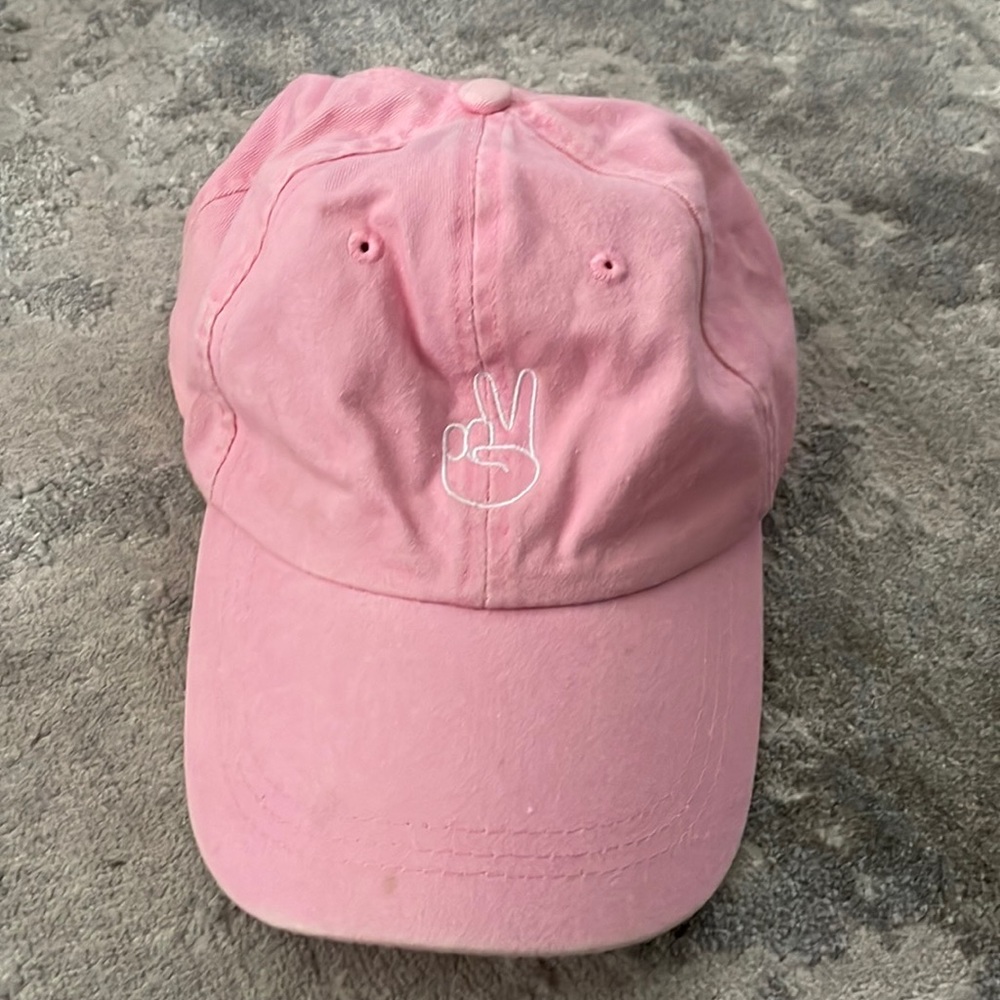Adjustable pop sugar peace PS i love you cap in pink